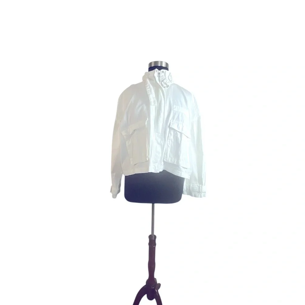 Excuse Vintage Oversized Cotton Cropped Women's Jacket Plus Size Dead Stock Nwot